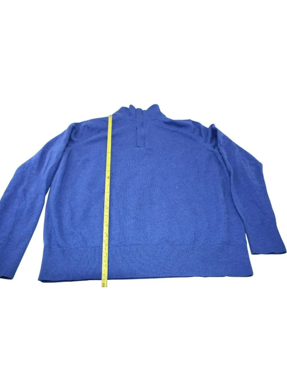 Banana Republic Mens Half-Zip Sweater Blue XL Merino Wool Casual Lightweight Pre